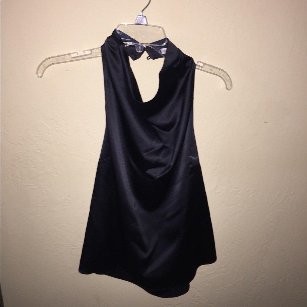 High neck low back top M